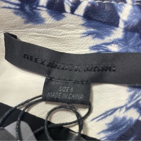 ALEXANDER WANG Lambskin Tie-Dye leather Top Size 6 - Picture 6 of 10